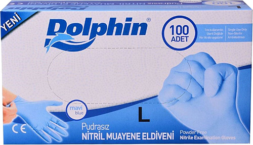 NİTRİL MAVİ LARGE PUDRASIZ ( 100 ADET)
